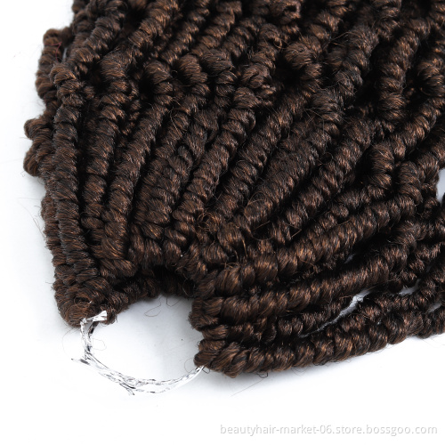 Cheap Factory Price Synthetic Bomb Pre Twisted Ombre Color Spring Twist Curly Passion Twist Hair Crochet Braid Hair Extensions